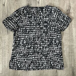 Eileen Fisher brushstrokes silk top Petite Small